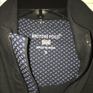 British Polo Co men’s long sleeved golf zip sm